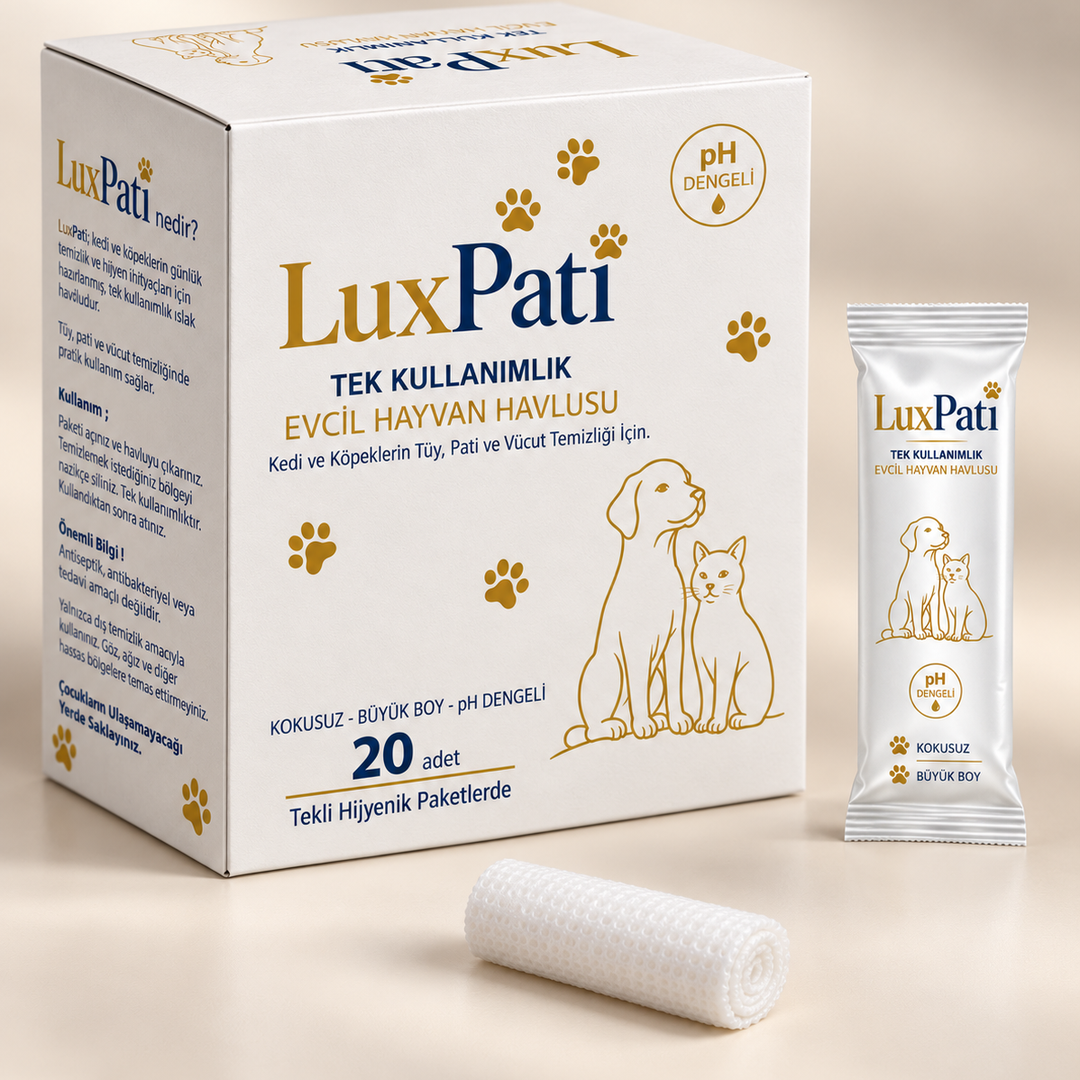 LuxPati Pet Towels box of 20